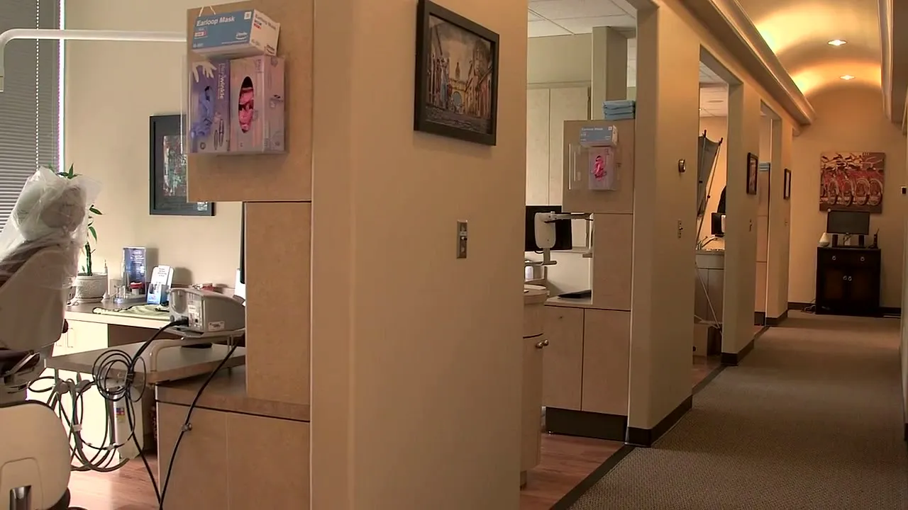 A hallway inside a Central Texas dental practice